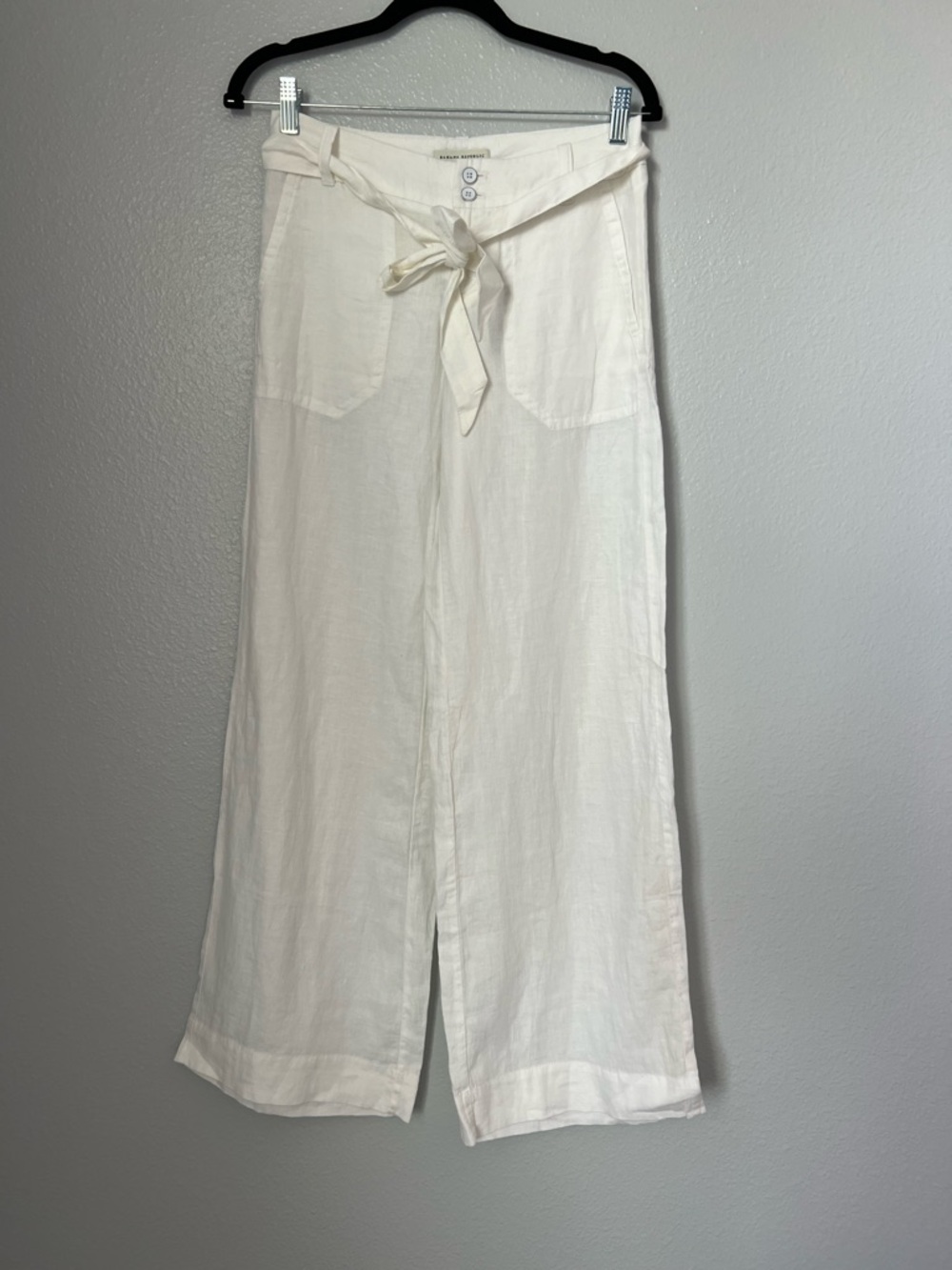 Banana Republic White Linen Pants